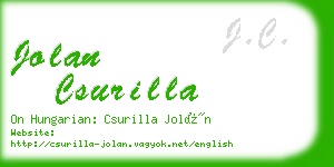 jolan csurilla business card